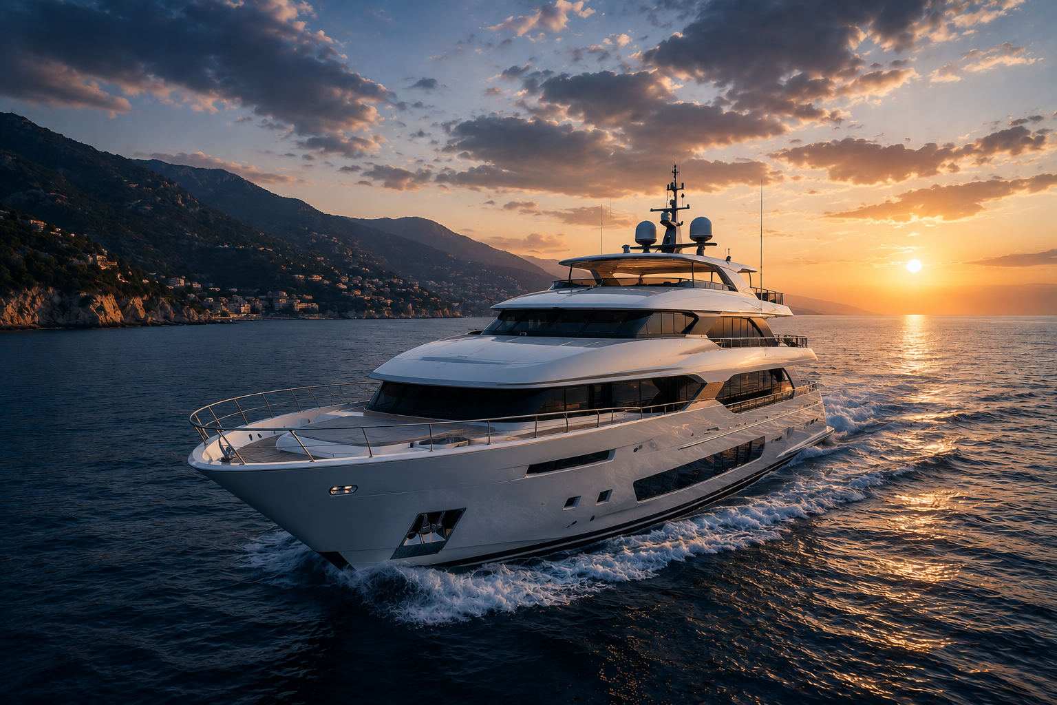 Yacht cruising